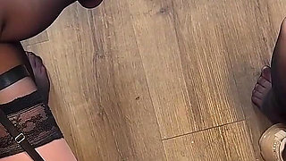 Art Student Hot Blonde Cheerleader Invites Her Dorm Friend From College to Play a Cock Handjob Game