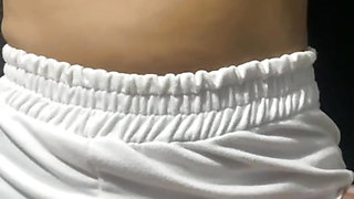 18 year old stepsister with perfect tits playing with my cock