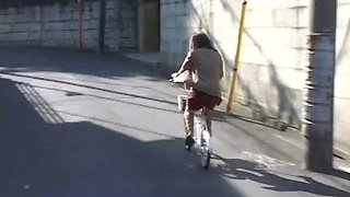 Cycling at pantyless 1: Amateur, Asian  Japanese Porn