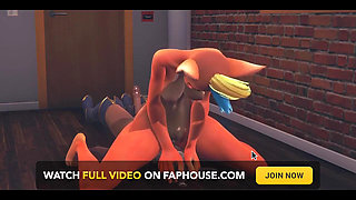 Furry Hentai - Foxy Is Fucked by Futanari Deer - Japanese Asian Manga Anime Film Game Porn