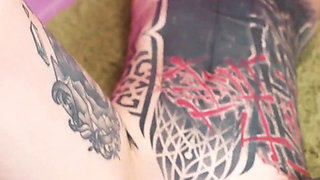 Tattooed Alt Girls Having Wild Lesbo Fun with Strap on