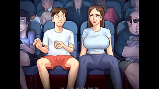 Steamy cartoon fun in the cinema with Erotictalker in summertime saga episode