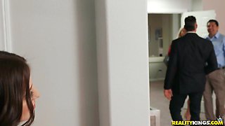 Charles Dera's Wild Kitchen Affair with Brunette Passion