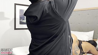 Behind the Scenes Big Butt Ebony MILF Ms so Slippery Enjoys Getting Drilled