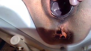 Glass in pussy, gape, fist, pee, pump, slap