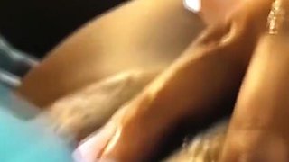 Soaked Ebony Slut Lori Alexia Slowly Fucks Her Juicy Pussy