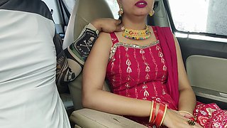 Cute Desi Indian Beautiful Bhabhi Gets Fucked with Huge Dick in Car Outdoor Risky Public Sex.