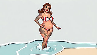 Ai Tattoo Art Curvy Bikini Women