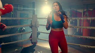 A fat ass latina enjoys intense sex in the gym with her boyfriend