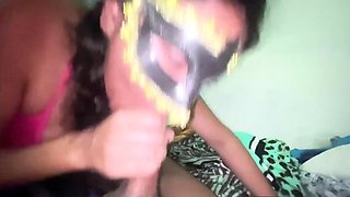 Mexican Teen Gives a Deep Blowjob in POV Video