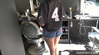 Czech Streets 121 Black seductive hairdresser
