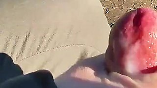 Flashing My Cock in Front a Eveyone in a Public Park and My Stepdaugher Helps Me Cumshot - Real Sex Risky