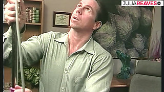 Hot girl sucks a huge cock before having it deep into her shaved pussy