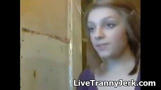 Very Cute Cross Dresser masturbation