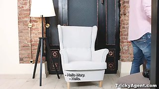 Tricky agent - sex casting with petite young Sonya Sweet teen sex