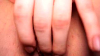 Amateur young teen solo masturbation on her livingroom