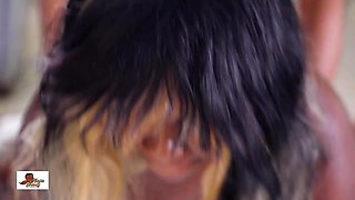 Alluring ebony MILF exciting sex scene