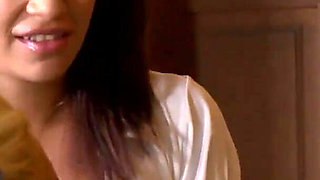 Riding his cock in a public restroom