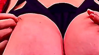 Self Sucking and Shaking Tits