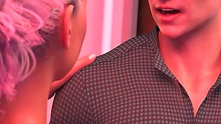 Young Babe with a Perfect Body Gets Her Tight Pussy Fucked and Creampied by a Big Cock - Taboo University(steam Game) - #7