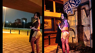 Taniax-Slutty walk around the city Part 2