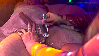 Step Aunt Gives Nervous Student A Secret Handjob While Shaving His Balls - Shawna Panofka
