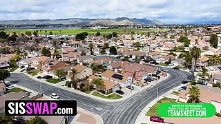 Sisswap - hot best friends Mickey Violet and charly summer hammers a deal with their horny stepbros