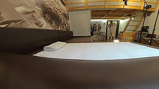 Behind the Scenes of BBW Granny Babet Gets Her Pussy Pounded by Masseur