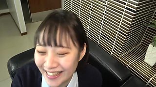 Japanese Cute Uniform Female Student Fellatio Big Dick