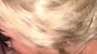 Milf blonde Puma Swede blows big hard cock outdoor