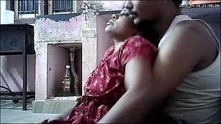 Indian Hot House Wife Kissing and Boobs Pressing