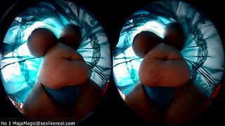 Emilia's Blue Lingerie Strip - Huge Tit Bbw - Sexlikereal