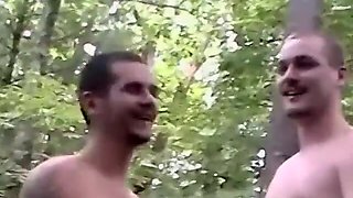 JoeSchmoeXXX.com - Two young amateurs race to orgasm outdoors