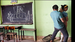 Indian School Teen 18+  Quickie Sex in Empty Class