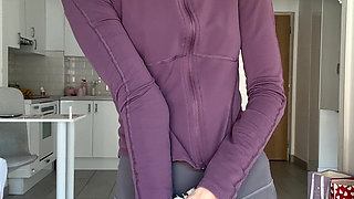 Solo Dirty Talk After Gym and Pussy Fingering