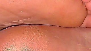 Close up Cum on Soles