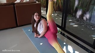Young Stepmom Arina Love Fucked Hard in Yoga Class - Blowjob & Cowgirl Fun
