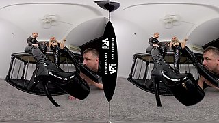 Double Impact For Cock And Balls with 2 Dommes - VRVids