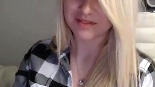 Blonde 18-Year-Old Amateur With Big Natural Tits on Webcam