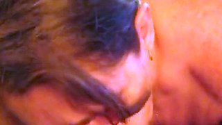 Granny's Dirty Talk and Cum Swallowing