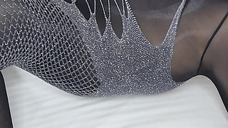 Elena Clark Masturbation Nylon Grey and Black