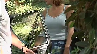 Katy Parker & Kate More FFM Threesome Outdoors - Katy parker amateur vintage retro group sex