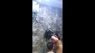 College Girl Fucking Hard in Bathroom with Her Ex