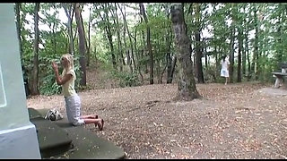 Hot fuck with a floral landscape!