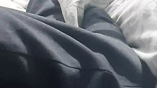 Step mom in bed handjob step son dick making him hard