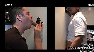 Handsome horny str8 visits gay gloryhole