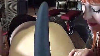 Two Chicks and a Horny Slave All Together to Please Their Master