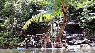 Alone in a Waterfall