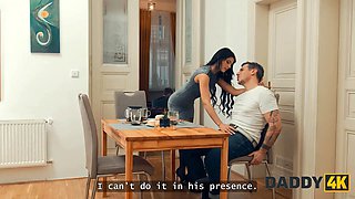 Daddy4k. my hot girlfriend is quietly cheating on me while i was seeing tv