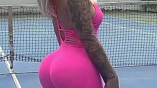 I Was Supposed to Practice My Serve, but Ended up Swallowing His Entire Cock